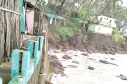 Shacks, restaurants and guesthouses at  Arambol releasing wastewater into sea