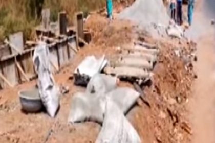 Shadow Council stops ‘substandard’  work of improving Margao nallah