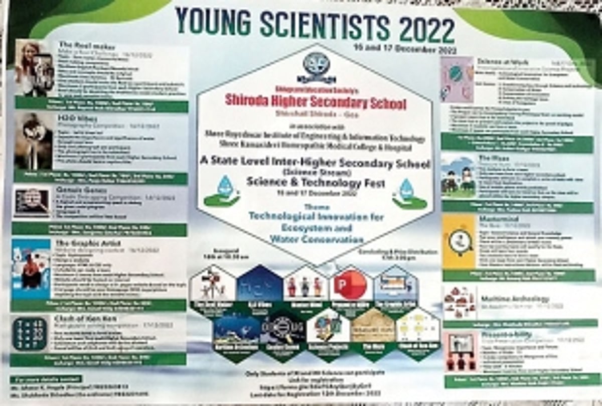 Shiroda HSS to host  Young Scientists competition