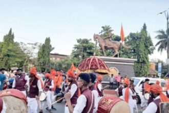 Shivaji followers participate  in rally at Mapusa