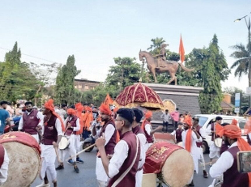Shivaji followers participate  in rally at Mapusa