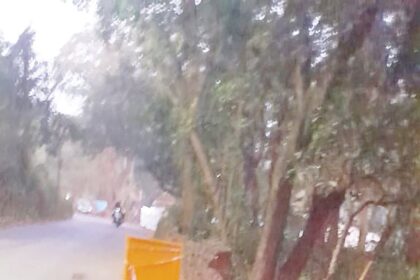 Shoddy underground cabling leaves road in a mess at Sodiem-Siolim