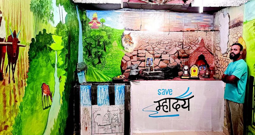 Siblings use art to sound alarm on River Mhadei’s plight, warn of Goa’s desertification