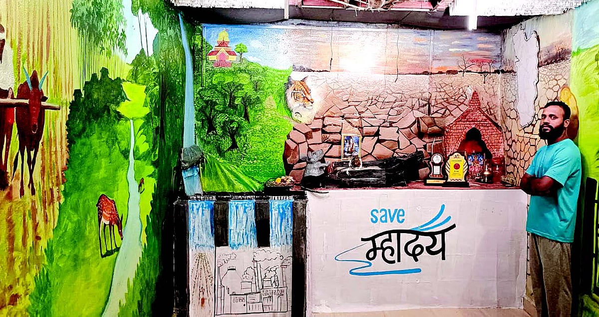 Siblings use art to sound alarm on River Mhadei’s plight, warn of Goa’s desertification