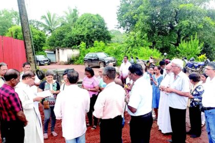 Sigh of relief as stone finally laid for new ‘Kasnichem Kopel’
at Porvorim