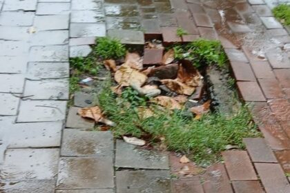 Sinking and Damaged Footpaths in Panjim’s Patto Area Pose Danger to Pedestrians