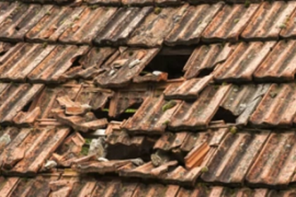 Small portion of Ucassaim talathi’s office roof  breaks loose