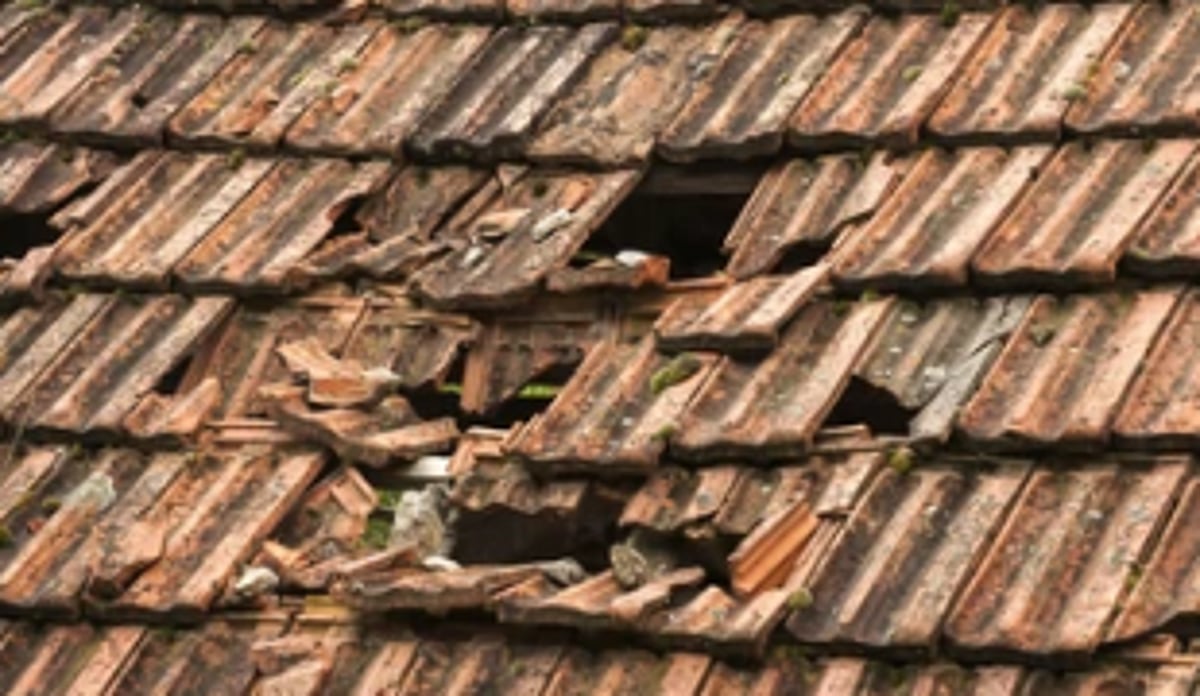 Small portion of Ucassaim talathi’s office roof  breaks loose