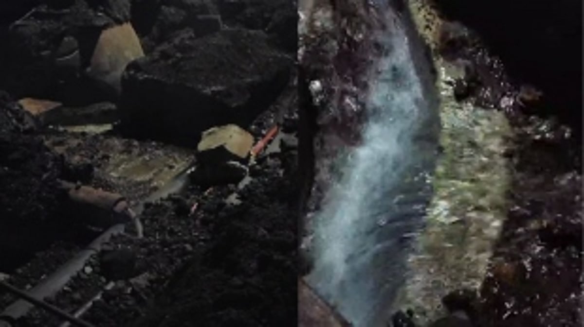 Smart City workers damage water pipeline near Panjim Church; Results in massive wastage