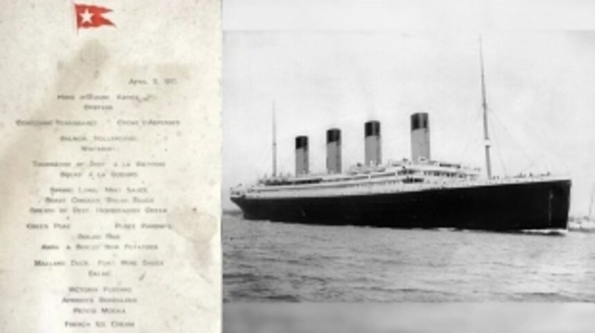 Sole Surviving Titanic First-Class Dinner Menu Set for Historic Auction