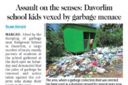 Solid Waste Mgment Corp directed to clear garbage near Davorlim school
