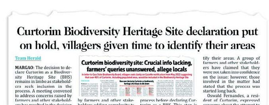 Soon, Biodiversity Heritage Site tag for Goa’s granary, Curtorim 1 Soon, Biodiversity Heritage Site tag for Goa’s granary, Curtorim