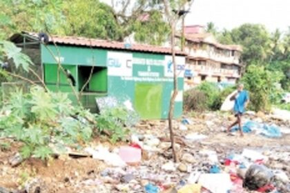Sorry state of affairs of waste transfer, collection station on Margao bypass road