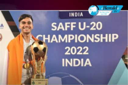 South Asia Football Federation U 20 team captain from Pernem felicitated