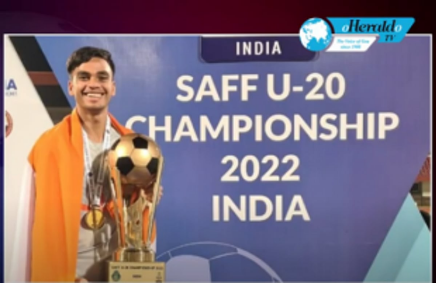 South Asia Football Federation U 20 team captain from Pernem felicitated 1 South Asia Football Federation U 20 team captain from Pernem felicitated