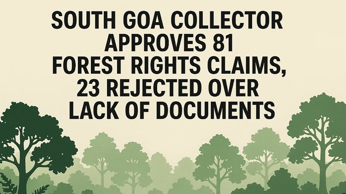South Goa Collector Approves 81 Forest Rights Claims, 23 Rejected Over Lack of Documents