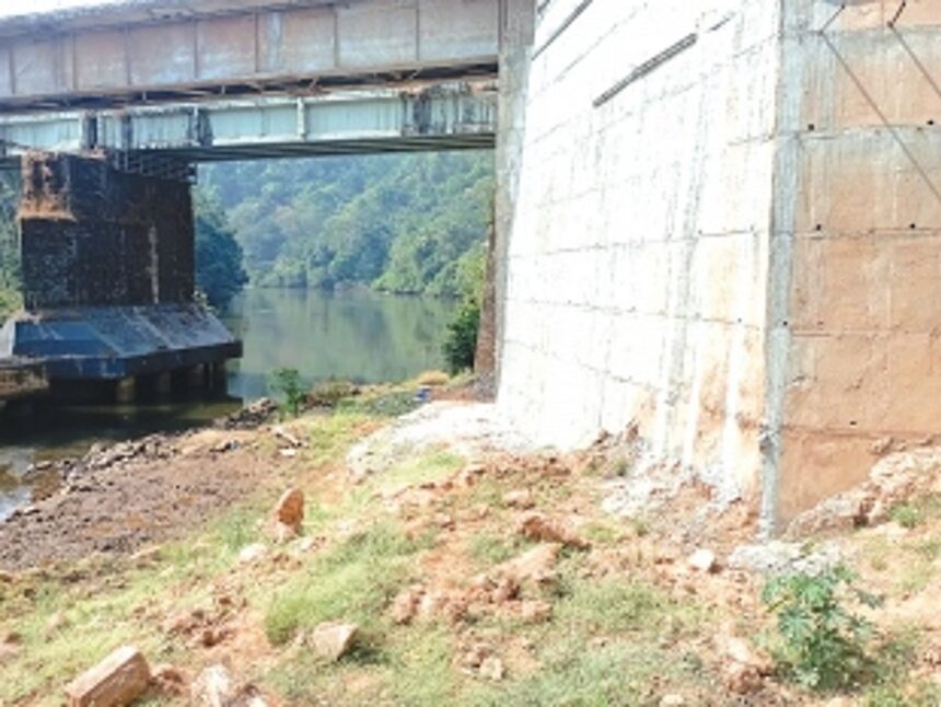 South Western Rlys in murky waters again: Locals decry land-filling of riverbanks for bridge at Sanvordem
