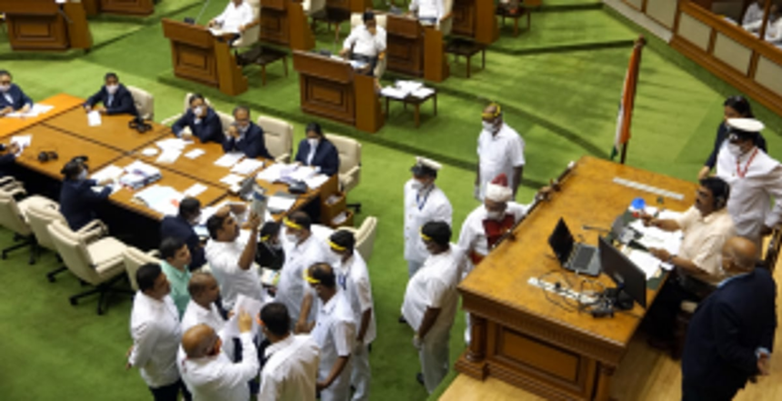Speaker adjourns House as Oppn protests over LAQs postponement 1 Speaker adjourns House as Oppn protests over LAQs postponement