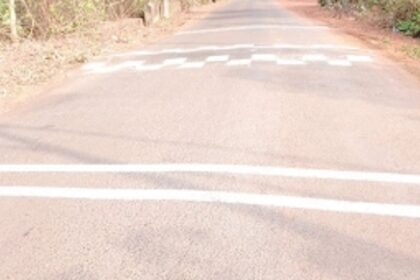 Speed breaker gets a fresh coat of paint at Dhabdabo