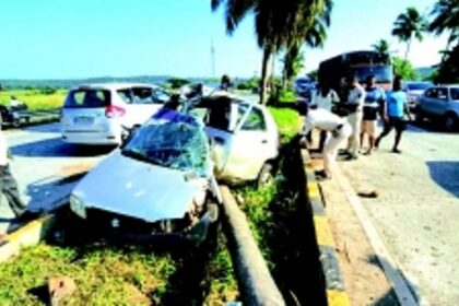 Speeding car crashes into coconut tree at Guirim; driver dead