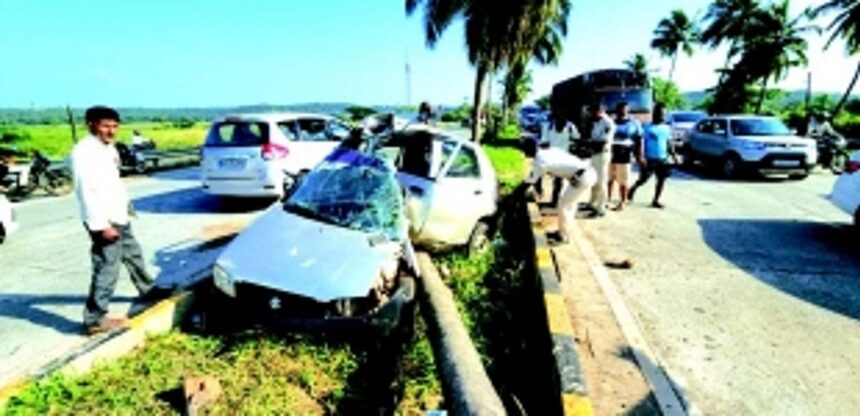 Speeding car crashes into coconut tree at Guirim; driver dead