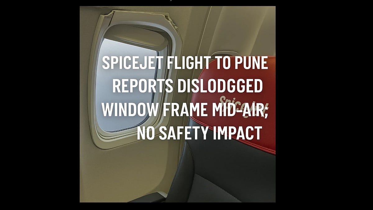SpiceJet Flight Window Frame Dislodged Mid-Air on Goa–Pune Route; No Safety Impact