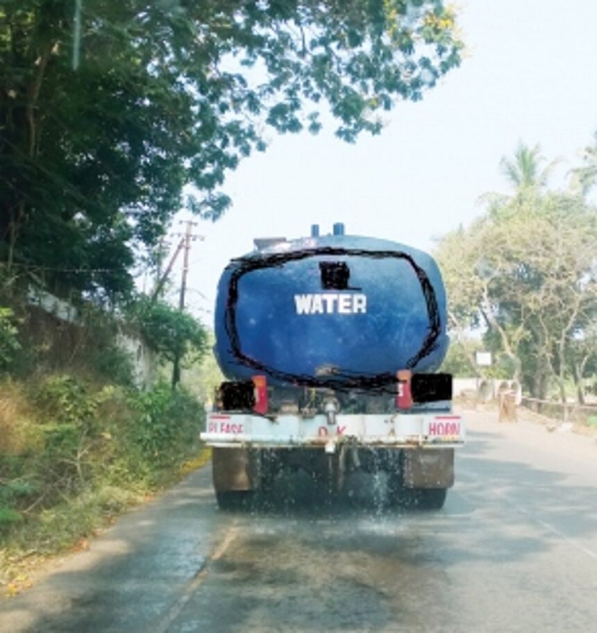 Spillage from water tankers can prove dangerous