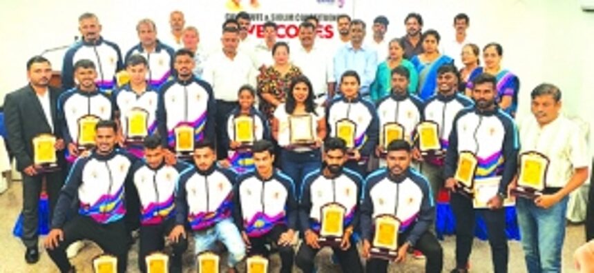 Sportspersons felicitated at Calangute