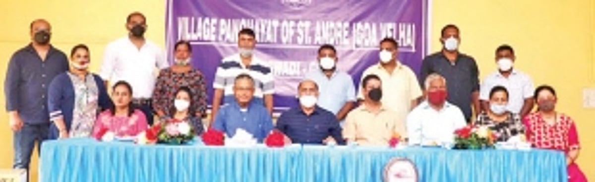 St Andre VP distributes items  for community development