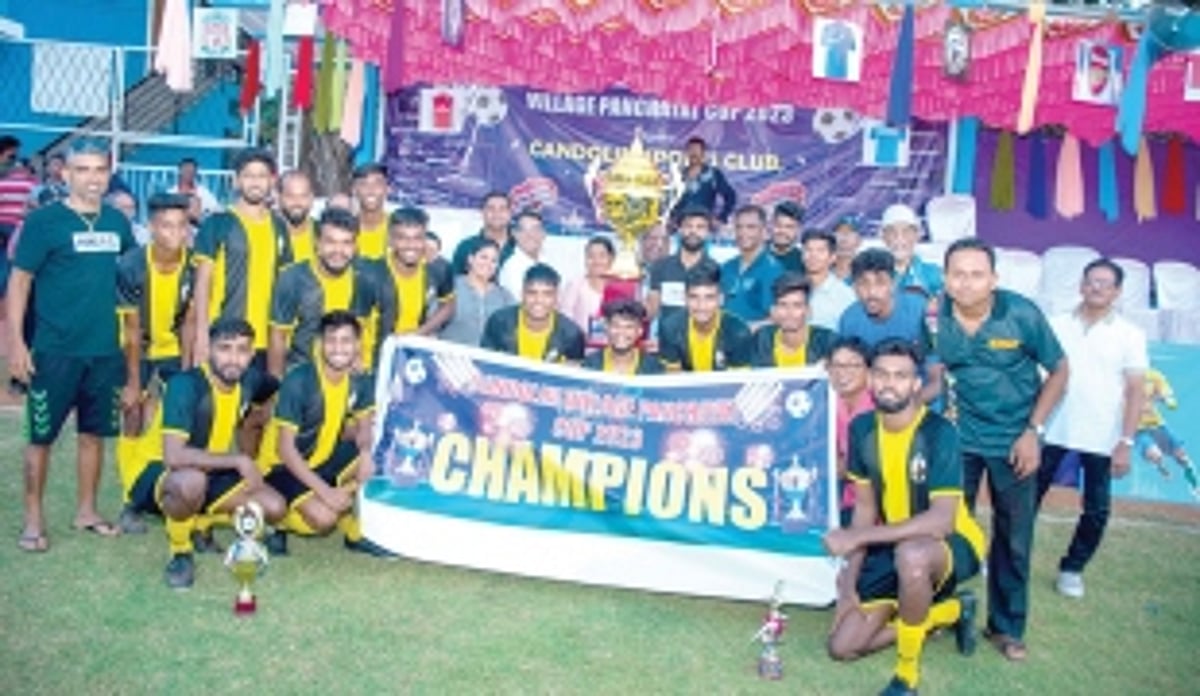 St Anthony’s SC Marna lift Candolim Panchayat Cup