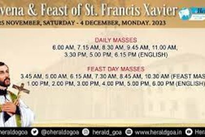 St Francis Xavier Feast, Old Goa: Novenas Begin Tomorrow