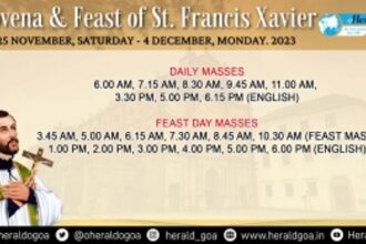 St. Francis Xavier Feast to be celebrated on Dec 4, Novena  to Commence from Nov 25th