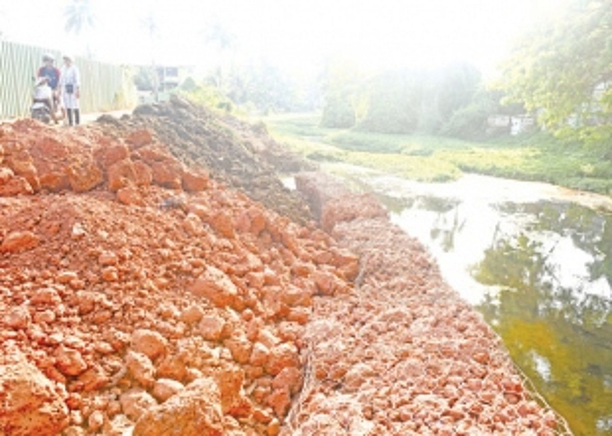 St Inez Creek encroached upon near STP at Tonca