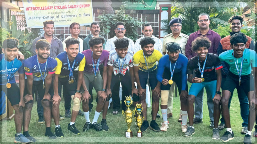 St Joseph Vaz College Triumphs in Goa University’s Inter-Collegiate Cycling Championship