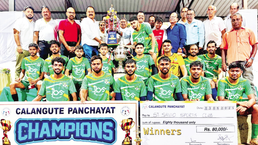 St Savio’s SC Thrash Saligao SC 5-0 to Win Calangute Panchayat Cup 1 St Savio’s SC Thrash Saligao SC 5-0 to Win Calangute Panchayat Cup