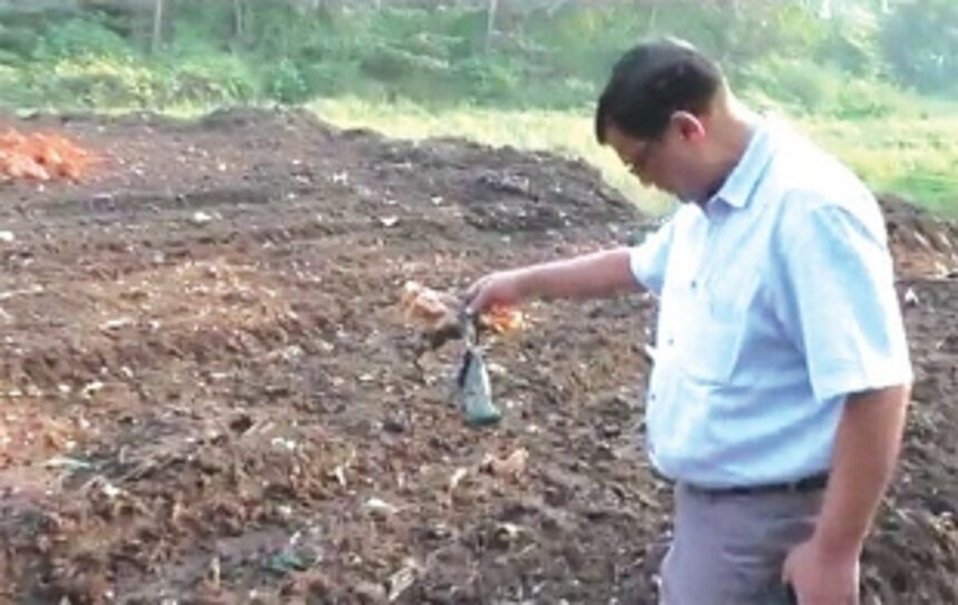 Stench exposes Margao civic body’s sneaky dumping of mixed garbage near Old Market Circle