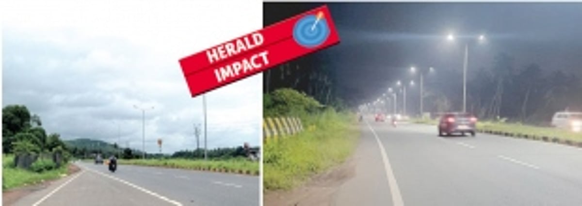 Street lighting on Western bypass