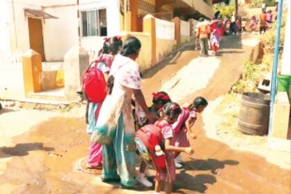 Streets in Desterro area of cleanest town filled with sewage
