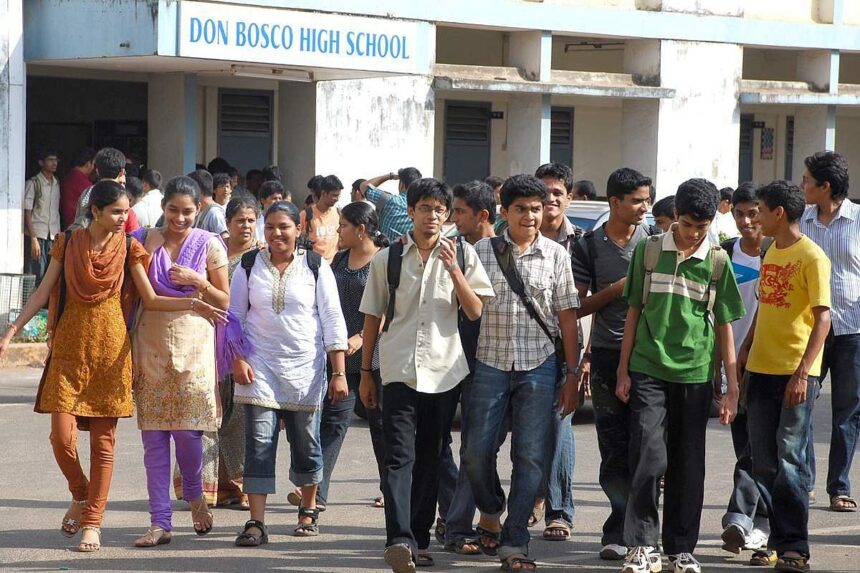 Students walking out of the Don Bosco High School, Panjim appear to be a satisfied lot after answering the Goa Common Entrance Test (GCET), on Wednesday. Photo by Rozario Estibeiro 1 Students walking out of the Don Bosco High School, Panjim appear to be a satisfied lot after answering the Goa Common Entrance Test (GCET), on Wednesday. Photo by Rozario Estibeiro