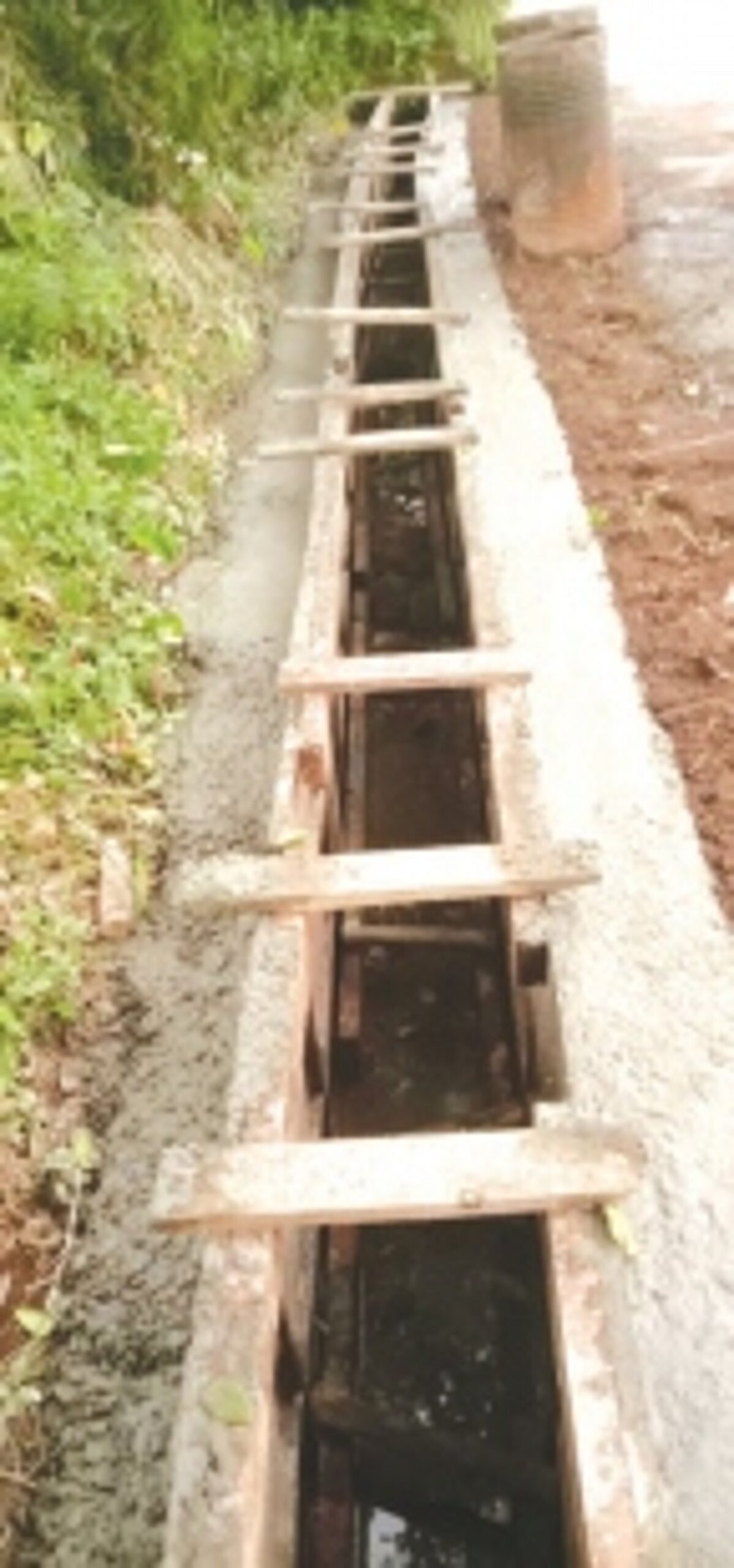 Substandard drain construction work at Davorlim exposed