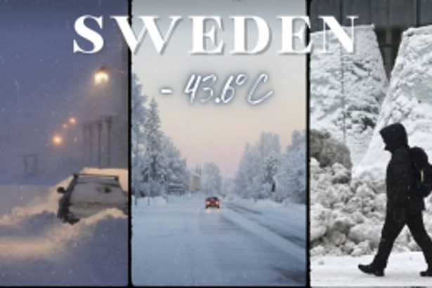 Sweden Records Coldest January Night in 25 Years at -43.6°C