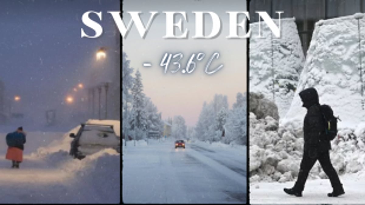 Sweden Records Coldest January Night in 25 Years at -43.6°C