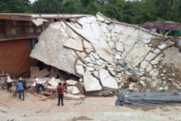 THE AFTERMATH: Bedlam in House over Kala Academy stage roof collapse