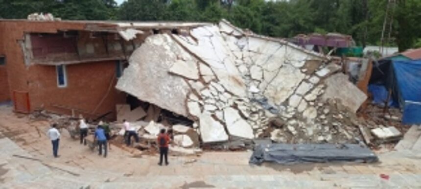 THE AFTERMATH: Bedlam in House over Kala Academy stage roof collapse