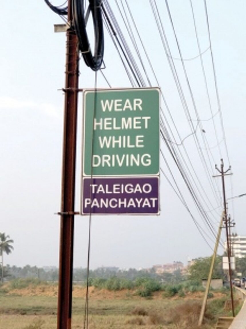 Taleigao Panchayat being pro-active about road signages