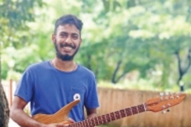 Talented Goan makes handmade guitar