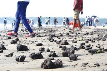 Tar balls soil the pristine beaches of Goa