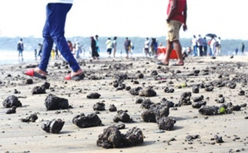 Tar balls soil the pristine beaches of Goa