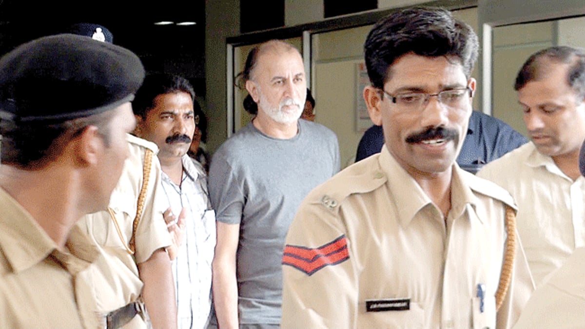 Tarun Tejpal leaves the Forensic department of Goa Medical College and Hospital at Bambolim on Monday.