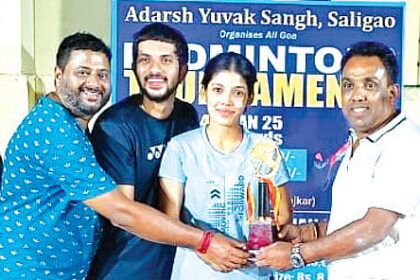 Team Bunty, Suraj and Rifa crowned all-Goa badminton champions